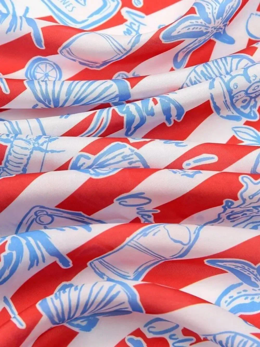 Striped Nautical Print Scarf S193